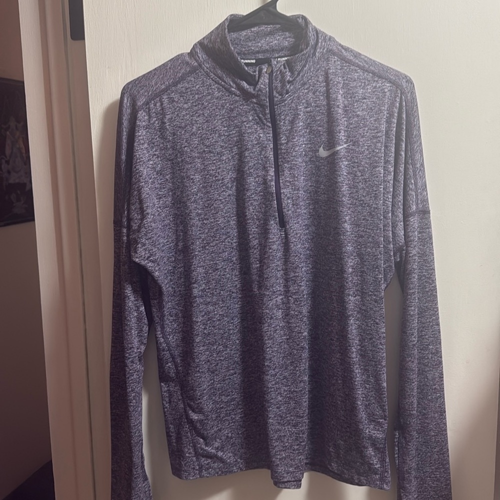 Nike Women’s Dri-FIT Running Quarter Zip - Purple Heathered - Size Medium